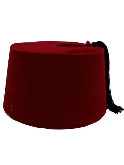 Red Fez Turkish Hat With Tassel - 21.5 Inches