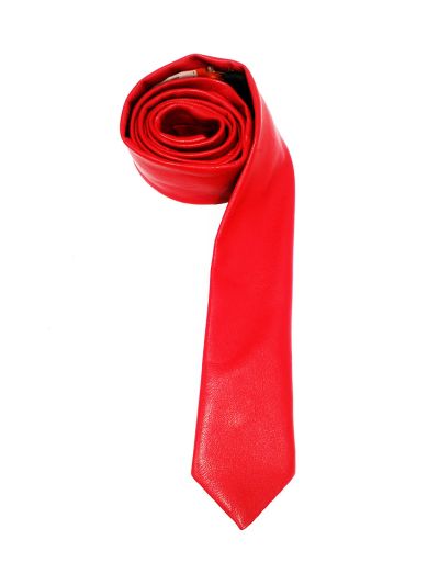 Red Leather Tie