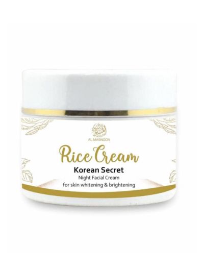 Al Masnoon Rice Fairness Night Facial Cream For Skin Whitening (60 gms)