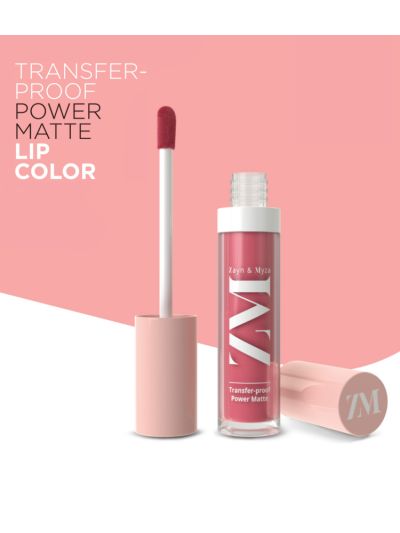 Rose Pink - Transfer-Proof Power Matte Lip Color, Halal compliant (6 ml)