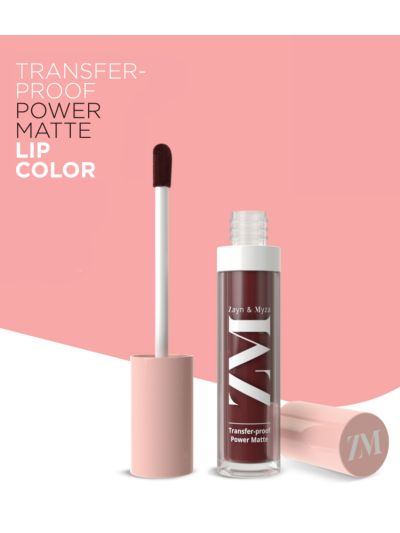 Royal Maroon - Transfer-Proof Power Matte Lip Color, Halal compliant (6 ml)