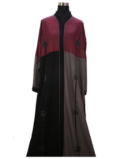 Dual Colour Crystal work Abaya 