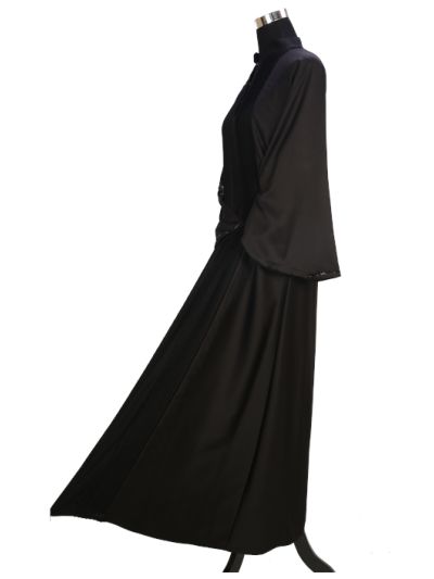 Nest sleeve with Satin work Abaya  
