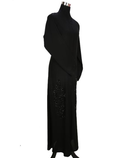 Black Nakshi Abaya with Handwork 