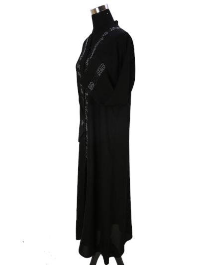 Front And sleeves Bead work Abaya 