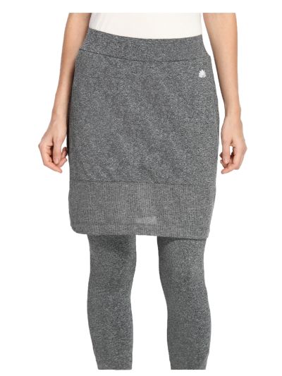 Active Stretch Basic Mesh Skirt With Attached 3/4th Legging