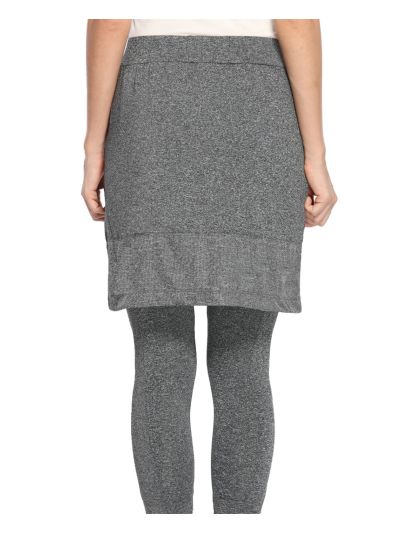 Active Stretch Basic Mesh Skirt With Attached 3/4th Legging