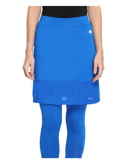 Active Stretch Basic Mesh Skirt With Attached 3/4th Legging