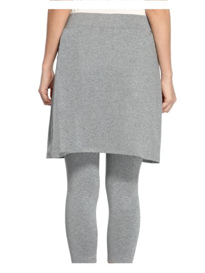 Active Stretch Faux Wrap Skirt With Attached 3/4th Legging