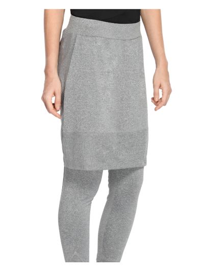 Active Stretch Basic Mesh Skirt With Attached 3/4th Legging