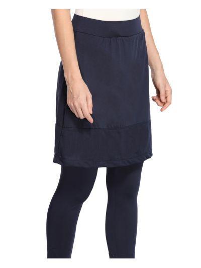 Active Stretch Basic Mesh Skirt With Attached 3/4th Legging