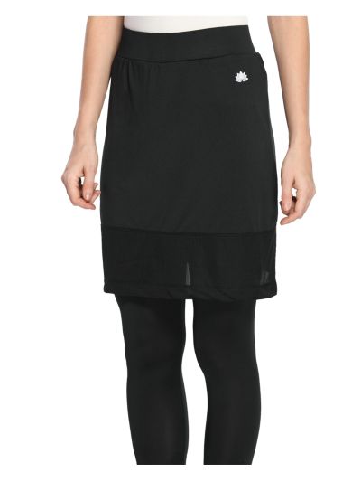 Active Stretch Basic Mesh Skirt With Attached 3/4th Legging