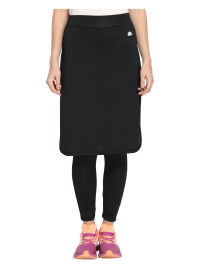 Active Stretch Shirt Tail Hem Skirt With Attached Full Legging