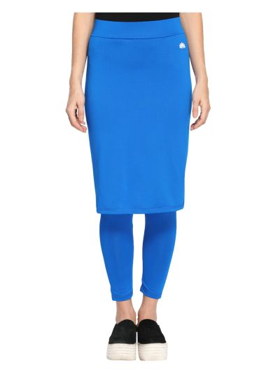 Active Stretch Shirt Tail Hem Skirt With Attached Full Legging
