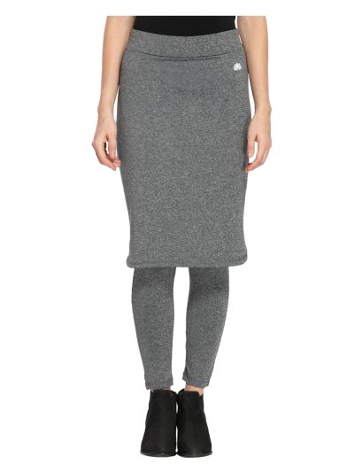 Active Stretch Shirt Tail Hem Skirt With Attached Full Legging