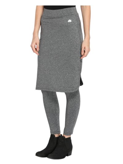 Active Stretch Shirt Tail Hem Skirt With Attached Full Legging