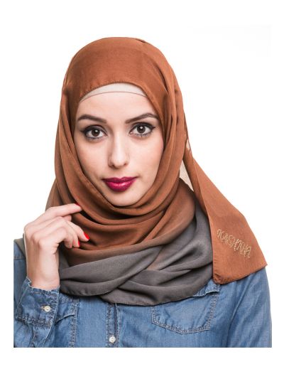 Ombre satin Hijab