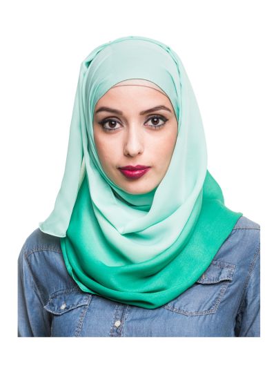 Ombre satin Hijab