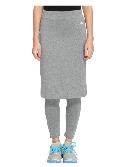 Active Stretch Shirt Tail Hem Skirt With Attached Full Legging