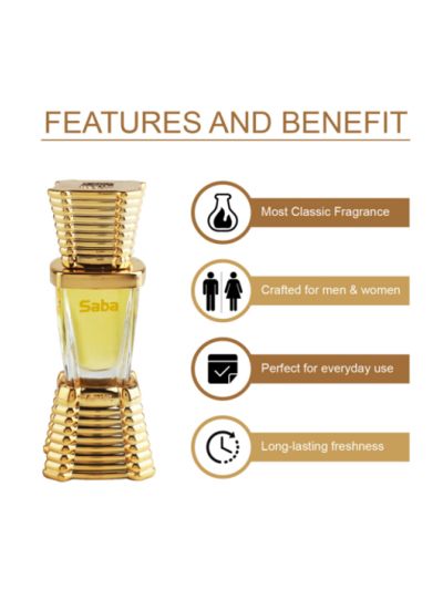 Saba Concentrated Perfume Oil 10ml Attar for Men & Women