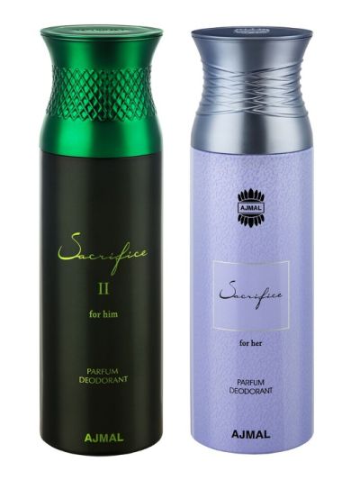 Ajmal Sacrifice II Him & Sacrifice Her Deodorants for Men & Women (pack of 2)