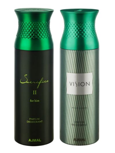 Ajmal Sacrifice II Him & Vision Deodorants for Men (pack of 2)