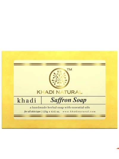 Khadi Natural Saffron Soap Handmade-125g(Pack Of 2)