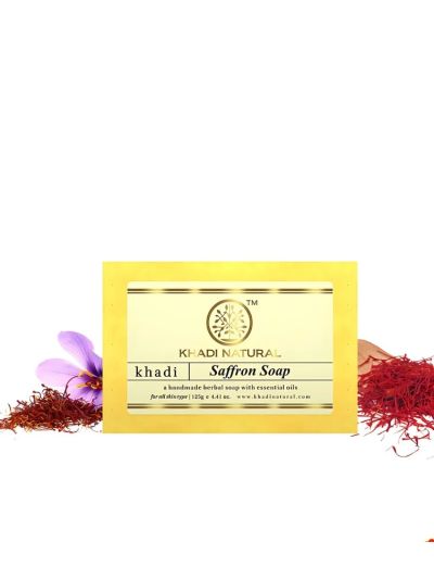 Khadi Natural Saffron Soap Handmade-125g(Pack Of 2)