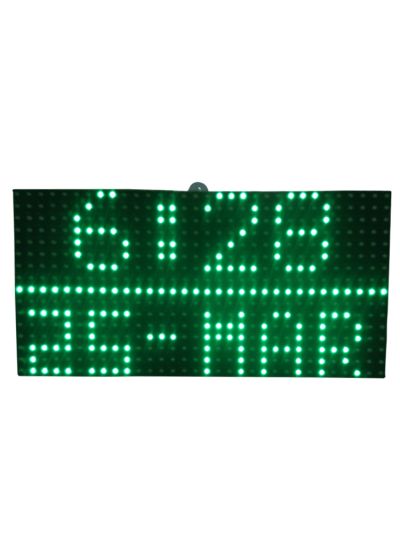 Digital LED Wall Clock, 4-Digit Time or Split Time & Date