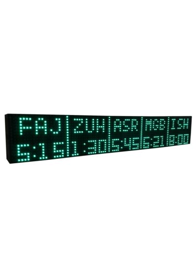 5 Prayer or Azan Times Auxiliary LED Display for Masjids