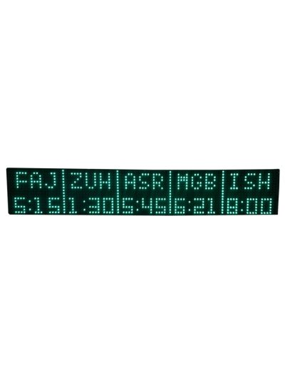 5 Prayer or Azan Times Auxiliary LED Display for Masjids