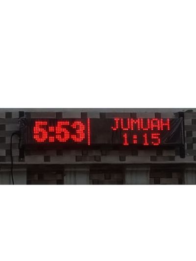 Outdoor Smart Prayer Times LED Display
