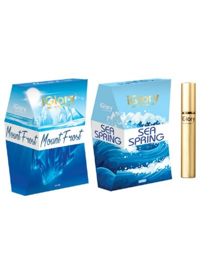 iGlory Combo Sea Spring & Mount Frost Roll On Attar for Men & Women (10 ml)