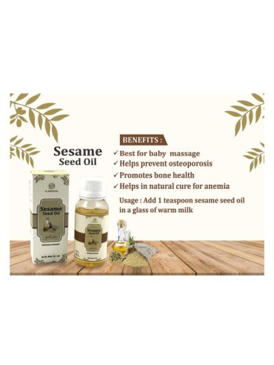 Al Masnoon Sesame Seed Oil  (roghan e kunjad/ Till ka Tail ) - 50ml