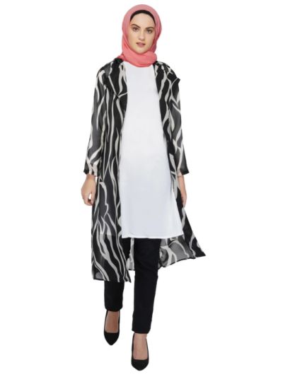 Moonlit Wave Trench Coat 