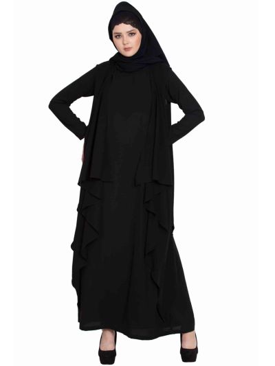 Anam Two Pieces Set Abaya & Shrug Combo
