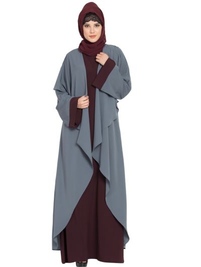 Two Pieces Set- Matching Abaya and Shrug 