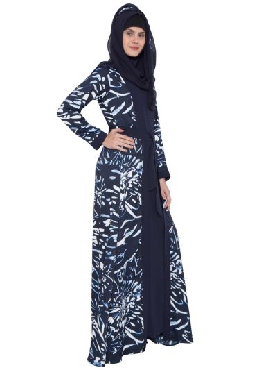 Whimsical Attached Shrug Abaya in Double Layer