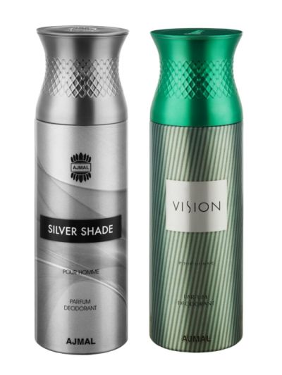 Ajmal Silver Shade & Vision Deodorants for Men (pack of 2)