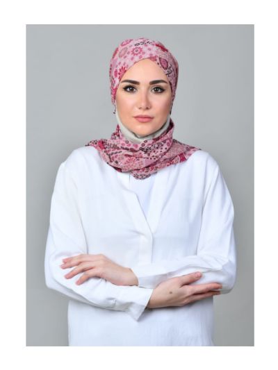Sindibad Pink Mosaic Chiffon