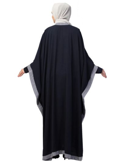 Free Size Kaftan Abaya with Striped Design