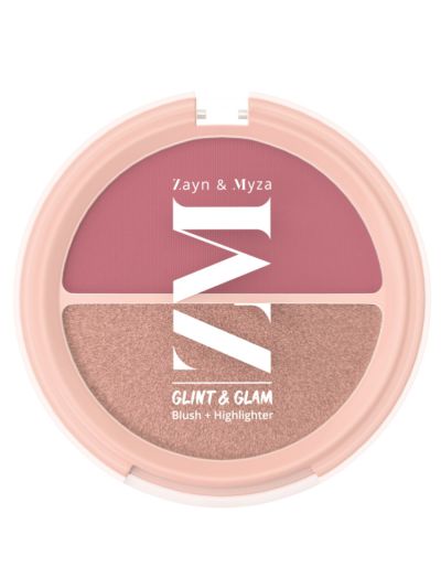 Glint & Soft Glam - Blush + Highlighter Duo, Halal compliant (8 g)