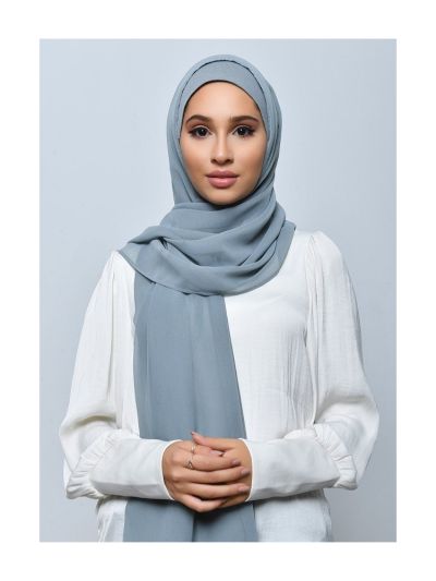 Steel Crepe Chiffon