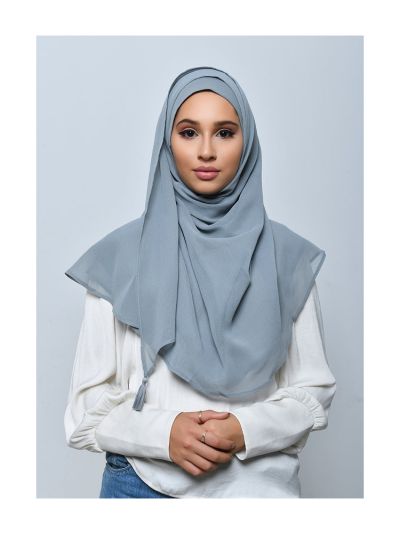 Steel Crepe Chiffon