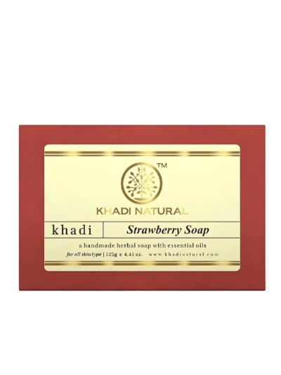Khadi Natural Stawberry Soap Handmade-125g(Pack Of 2)