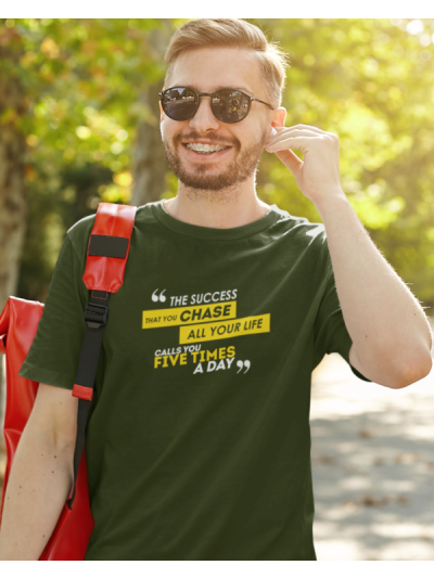 Chasing Success Round Neck Half Sleeve T-Shirt