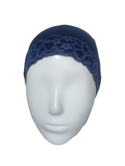 Navy with Lace Under scarf
