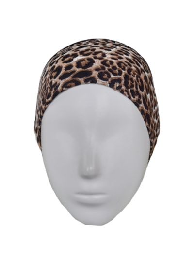 Leopard Print Under scarf Cap 