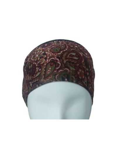 Maroon Printed Under scarf Cap 