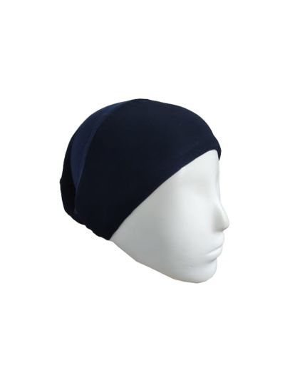 Navy Solid Under scarf Cap 